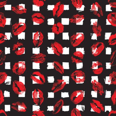 Xoxo tarzı öpücükler fırça grunge ve ruj lekesi sorunsuz öp 