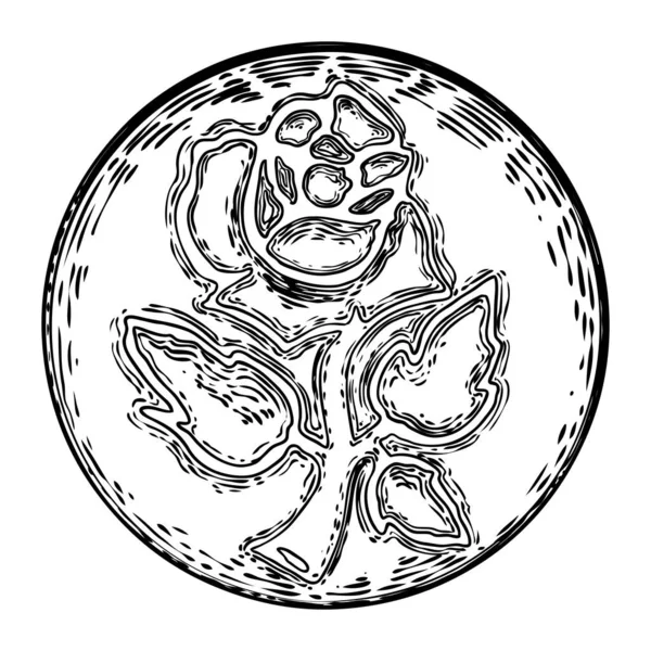 Elégant ornement floral circulaire vintage dans un style classique. Ronde — Image vectorielle
