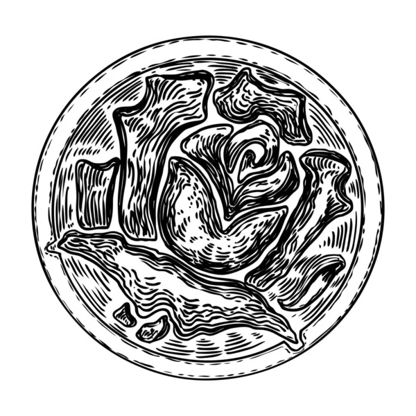 典雅的复古圆形花卉装饰，经典风格。轮 — 图库矢量图片