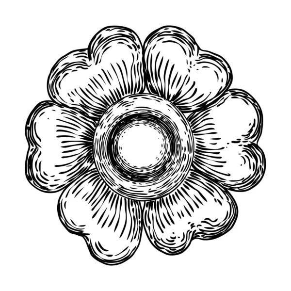 Barroco antiguo estilo vintage floral elemento de diseño circular. Ma. — Vector de stock
