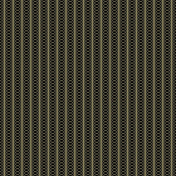 Oro su disegno geometrico minimalista nero senza cuciture. Riassunto — Vettoriale Stock