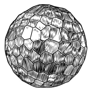 Dekoratif top elle çizilmiş. Soyut sihirli top ya da gizem