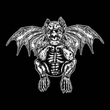 Mitolojik antik canavar yaratıklar insan ve ejderha ch gibi