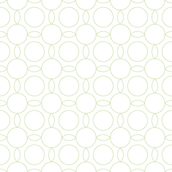 Naadloze patroon in groene kleur gemaakt van cirkels. Geïnspireerd van verbod — Stockvector