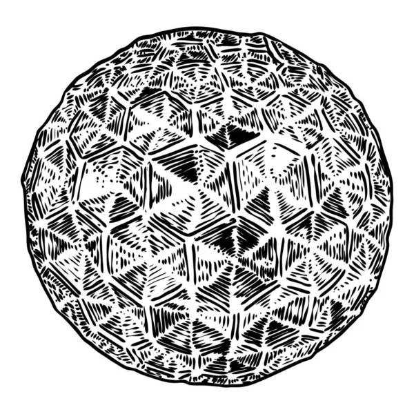 Realistyczna geometria niskiego wielokąta kryształ kulowy. 3d geometryczne — Wektor stockowy