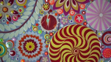 Çiçek açan bahar arkaplanı. Çiçeklerin soyut arkaplanı. Kapatın. Tuval üzerine akrilik resim, 3 boyutlu kabartma ve oyma. Modern sanat, çağdaş sanat.