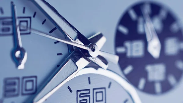 Reloj Negocios Con Las Manos Tiempo Extrema Macro Primer Plano —  Fotos de Stock