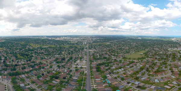 Umělecký Pohled Město Toronto Oblačného Dne Oblohy Panoramatická Letní Krajina — Stock fotografie