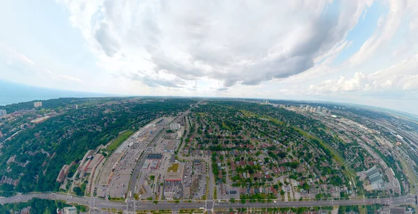 Vue Artistique Ville Toronto Par Temps Nuageux Paysage Estival Panoramique — Photo