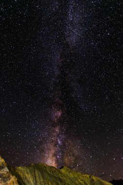 milkyway ve dağ arka plan