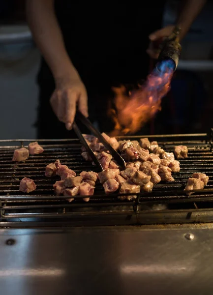 Asian style barbecue cooking — Stock Photo, Image