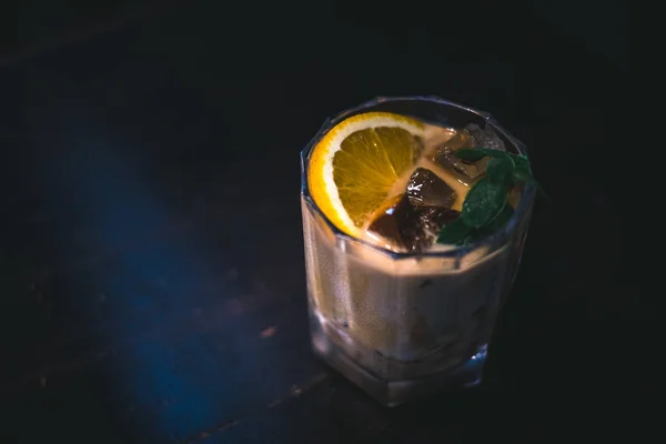 Kahve narenciye kokteyl bardak — Stok fotoğraf