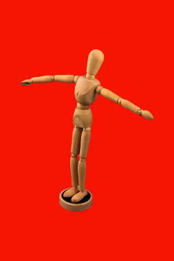  Tahtadan adamın çizim, sanatçılar için