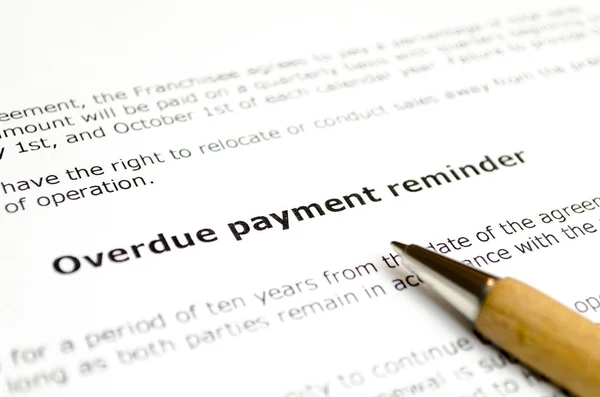 Tahta kalemle gecikmiş ödeme hatırlatması