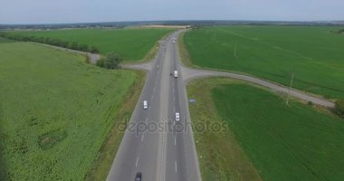 Ağır trafik havadan görünümü