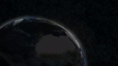 Uzaydan Dünya üzerinde güzel gündoğumu