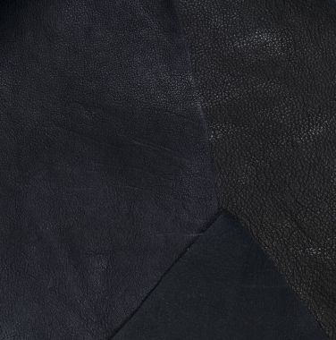 Üç doğal, gerçek siyah deri doku