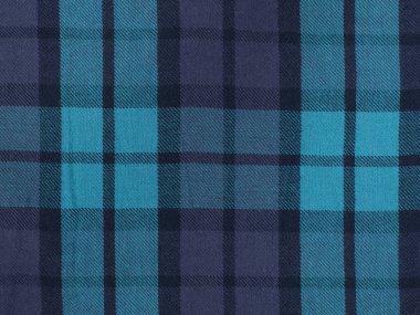 Mavi kareli kumaş yakın plan, masa örtüsü dokusu