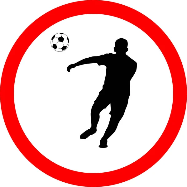 Vektorillustration Die Abbildung Zeigt Einen Fußballer Der Den Ball Kickt — Stockvektor