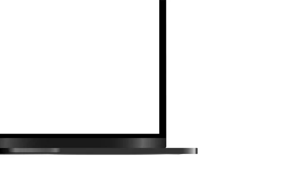 白い背景で隔離の現実的なラップトップ白い画面のデザイン テンプレート — ストック写真