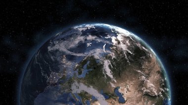 Planet Earth sabah 3d. Nasa tarafından döşenmiş bu görüntü unsurları.