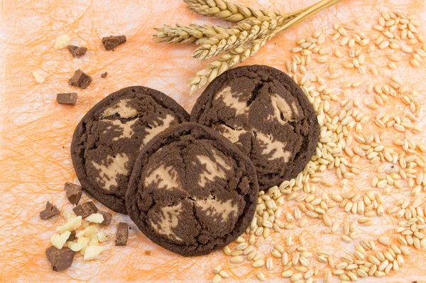 Brun-Chocolate chip cookies — Stockfoto