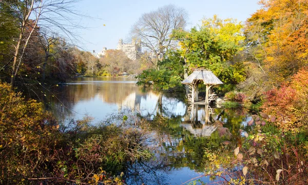 Central park jesienią sceny, Nowy Jork — Zdjęcie stockowe