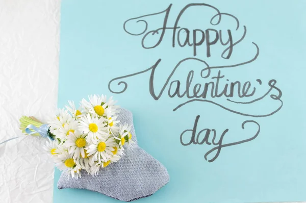 Feliz tarjeta de caligrafía del día de San Valentín — Foto de Stock