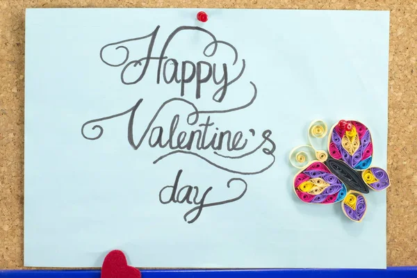 Buon San Valentino carta calligrafia — Foto Stock