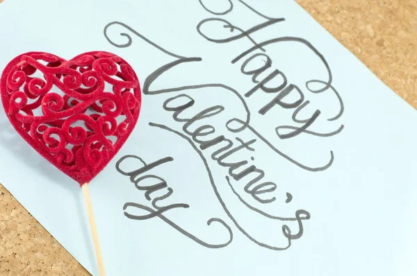 Happy Valentines day calligraphy card — Stock Photo, Image