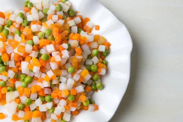 Cooked vegetables on a plate — Stock Photo, Image