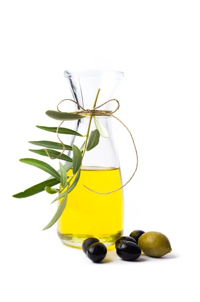 Bouteille d'huile d'olive isolée — Photo