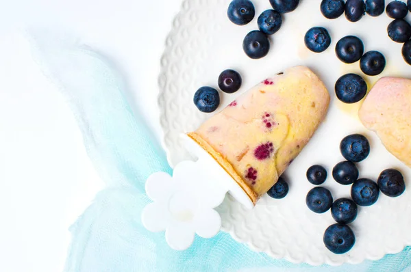 Paletas de frutas de arándano con bayas frescas —  Fotos de Stock