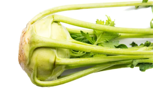 Kohlrabi แยกผักสีเขียวเพื่อสุขภาพ — ภาพถ่ายสต็อก