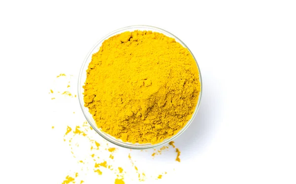 Curry powder in a bowl isolated — Stock Photo, Image