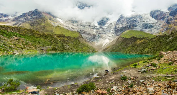 Humantay meer in Peru op Salcantay berg in de Andes — Stockfoto