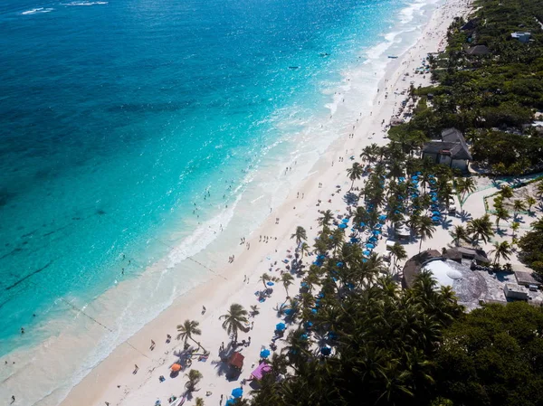 澎湖諸島メキシコ トゥルムのビーチの空撮 — ストック写真