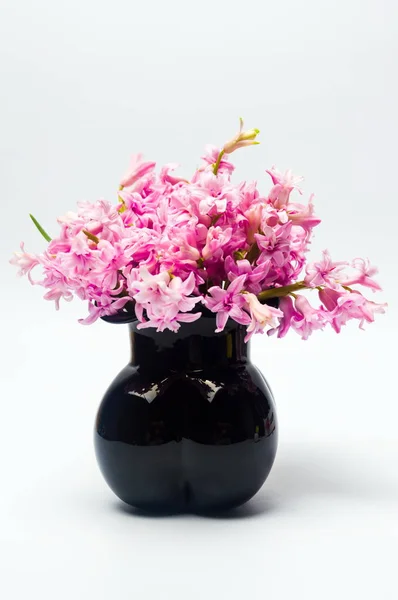 风信子春天花花束在花瓶里 — 图库照片