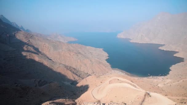 Vacker Utsikt Över Fjorden Khor Najd Musandam Oman — Stockvideo