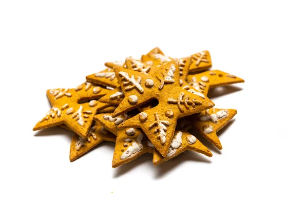 Julen festliga formade cookies isolerade — Stockfoto