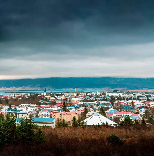 Panoramisch Uitzicht Reykjavik Hoofdstad Van Ijsland — Stockfoto