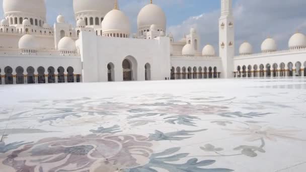 Sheikh Zayed Μεγάλο Τζαμί Στο Άμπου Ντάμπι Ένα Από Πιο — Αρχείο Βίντεο