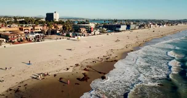 Aerial Footage White Boat Sea Sunrise — Stock Video