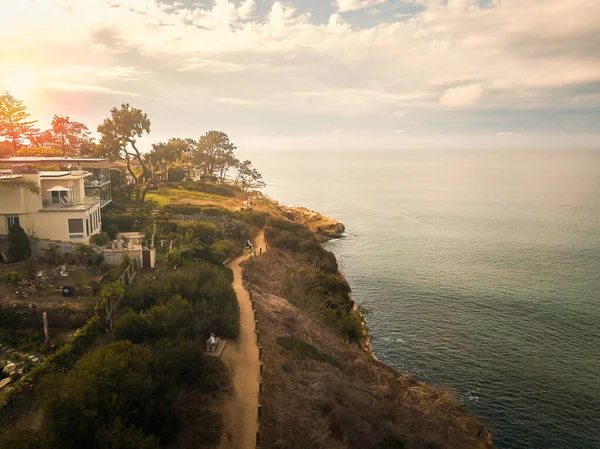 Aerial View Sunny Jolla Village San Diego California Houses Cliffs — Stock Photo, Image