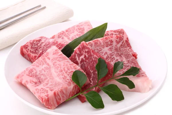 Wagyu, Μοσχάρι Κόμπε, Ιαπωνικά μαρμάρινο μοσχάρι — Φωτογραφία Αρχείου