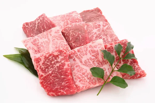 Wagyu, Μοσχάρι Κόμπε, Ιαπωνικά μαρμάρινο μοσχάρι — Φωτογραφία Αρχείου