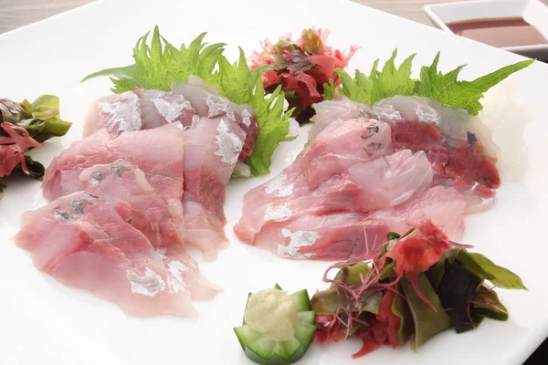 Macrou de cal Sashimi, mâncare japoneză — Fotografie, imagine de stoc