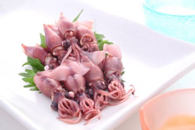  Watasenia, firefly kalamar, Japon yemekleri