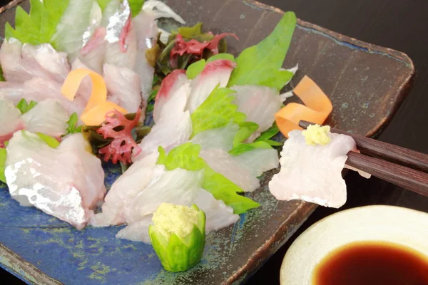 Poisson volant Sashimi, Nourriture japonaise — Photo