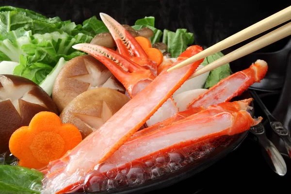 Krabben und Gemüse Hot Pot — Stockfoto